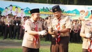 Upacara Pembukaan Kemah Kemanusiaan dan Perdamaian SAKO Pramuka Pandu Ma'arif Jawa Tengah Tahun 2025