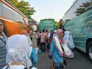 Seribuan Jemaah Haji Pati Sampai di Kampung Halaman