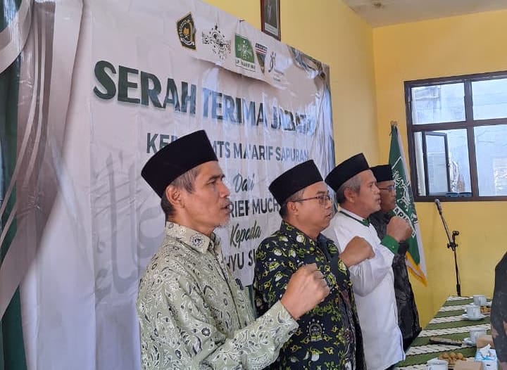 Pelantikan Kepala MTs Ma'arif Sapuran, LP Ma'arif NU Wonosobo Tekankan Lima Amanah Kepemimpinan Nahdliyah