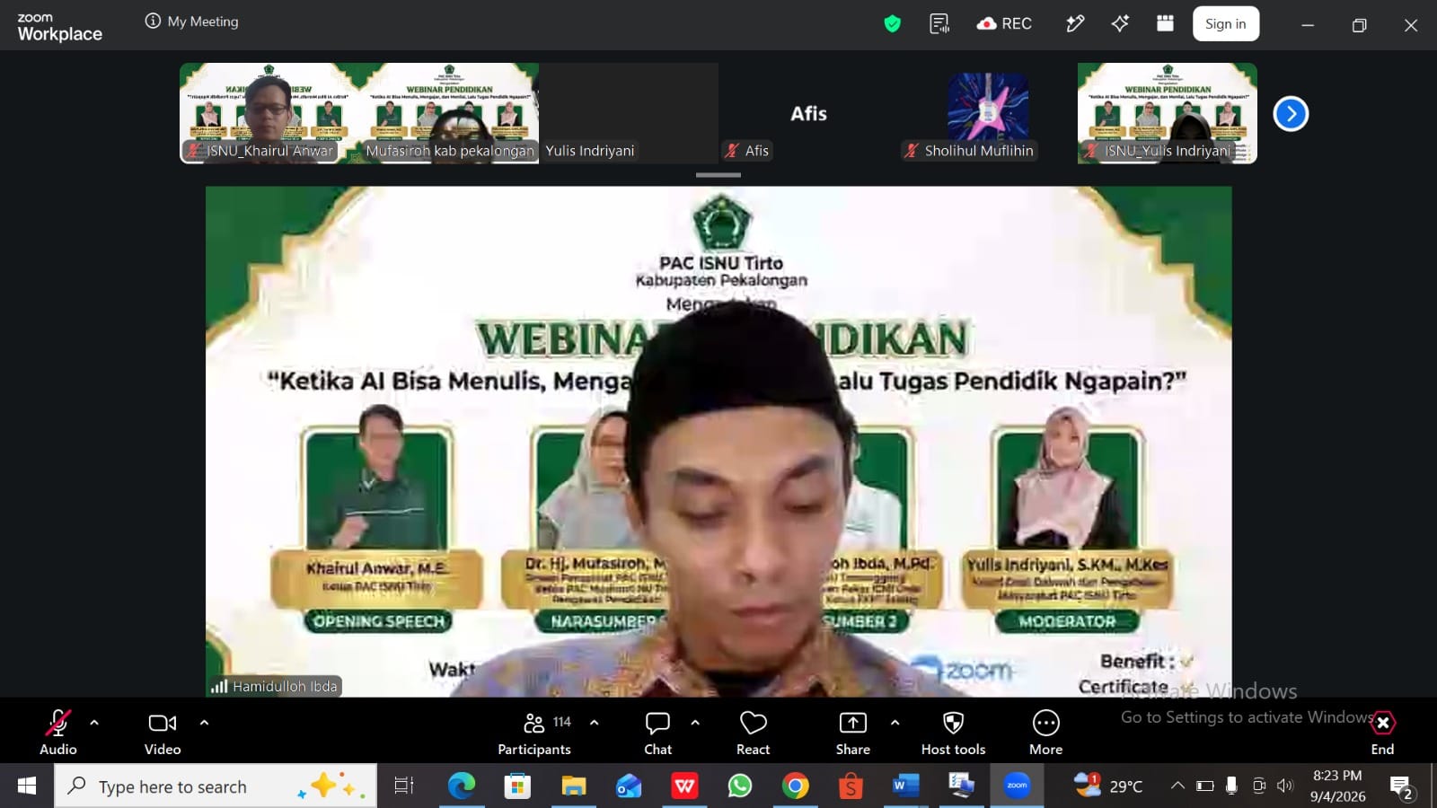 PAC ISNU Tirto Gelar Webinar Pendidikan, Bahas Peran Pendidik di Era AI